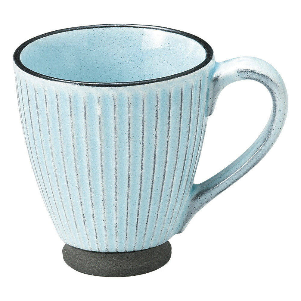 黒土化粧しのぎ マグ(ブルー) [ 8.7 x 9.3cm･250cc 240g ] [ マグカップ ] | マグ マグカップ コーヒー 紅茶 ティー 人気 おすすめ 食器 洋食器 業務用 飲食店 カフェ うつわ 器 おしゃれ かわいい ギフト プレゼント 引き出物 誕生日 贈り物 贈答品