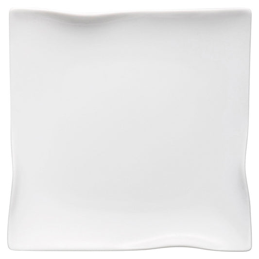 もだんコントラスト イルタ白磁18cm正角皿 [ 18 x 18 x 1.9cm ]