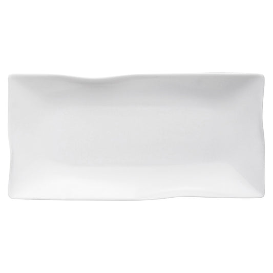 もだんコントラスト イルタ白磁長角皿 [ 27.7 x 13.6 x 3.5cm ]