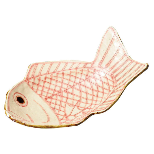 鯛形皿 [ 27.5 x 17.3 x 6.1cm 419g ] [ 正角皿 ]