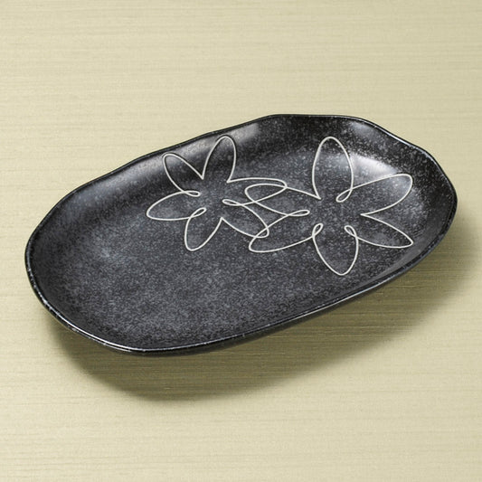 楕円皿 ゆうか黒スパ皿 [ 24.5 x 15.5 x 3cm ] | オーバルプレート 楕円皿 人気 おすすめ パスタ皿 フルーツ皿 食器 業務用 飲食店 カフェ うつわ 器 おしゃれ かわいい ギフト プレゼント 誕生日 贈り物 贈答品