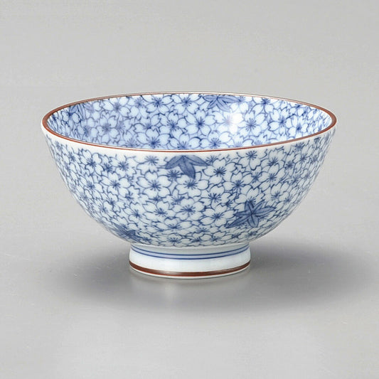 茶碗 小桜紅葉孫平 [ 10.5 x 5.2cm ]