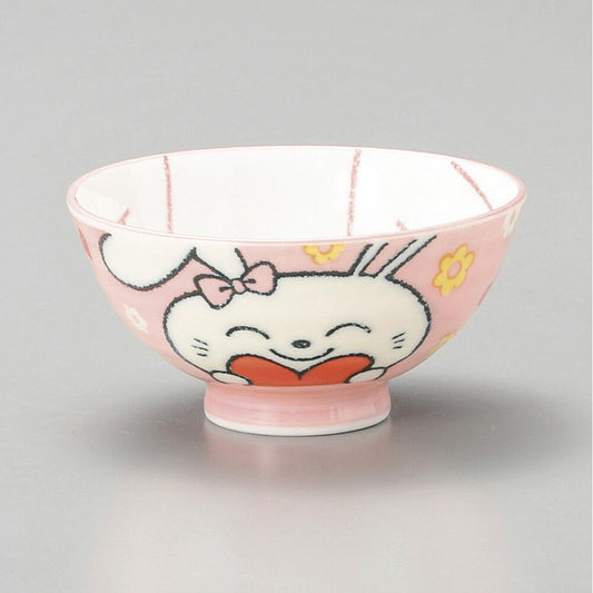 茶碗 ハートうさぎPK孫平 [ 10.5 x 5.2cm ]