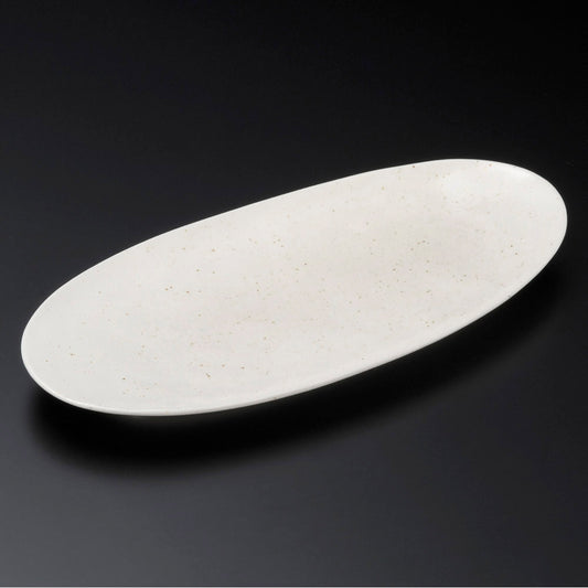楕円皿 白粉引楕円9寸皿 [ 26.5 x 12.5 x 2.5cm ]