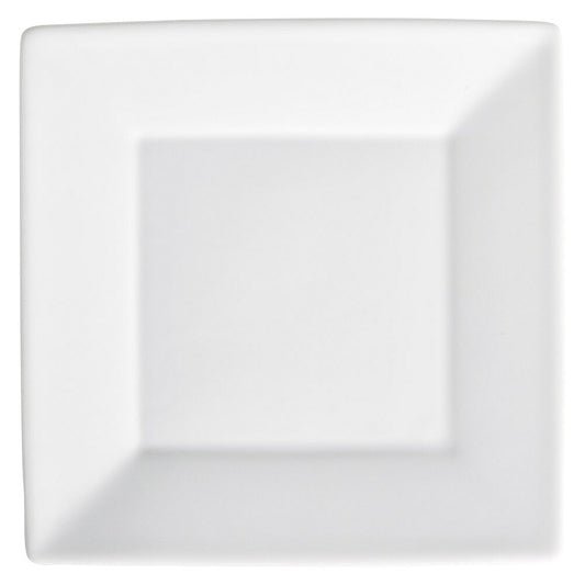 もだんコントラスト スクエアー白磁15cm皿 [ 15.2 x 15.2 x 2cm ] | 四角 スクエア スクエアー 角皿 パスタ 人気 おすすめ 食器 洋食器 業務用 飲食店 カフェ うつわ 器 おしゃれ かわいい ギフト プレゼント 引き出物 誕生日 贈り物 贈答品