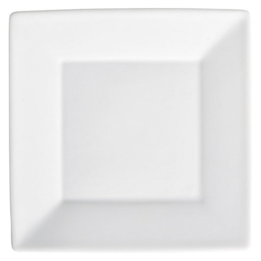 もだんコントラスト スクエアー白磁20cm皿 [ 20 x 20 x 2cm ]