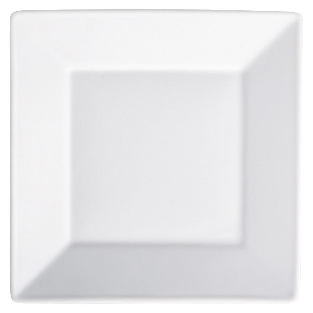 もだんコントラスト スクエアー白磁26cm皿 [ 25.7 x 25.7 x 2.5cm ]