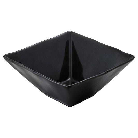 もだんコントラスト 黒釉凪14.5cm角鉢 [ 14.5 x 14.5 x 6.5cm ]