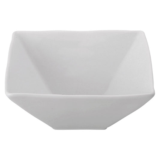 もだんコントラスト 白磁凪14.5cm角鉢 [ 14.5 x 14.5 x 6.5cm ]