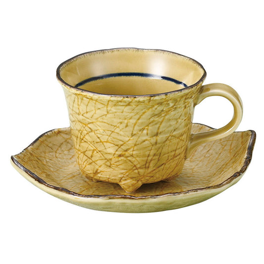 葉ふね秋草コーヒー碗皿 [ 8.9 x 7.7cm･210cc 15.5 x 13.6 x 2.6cm 346g ] [ カップ＆ソーサー ]