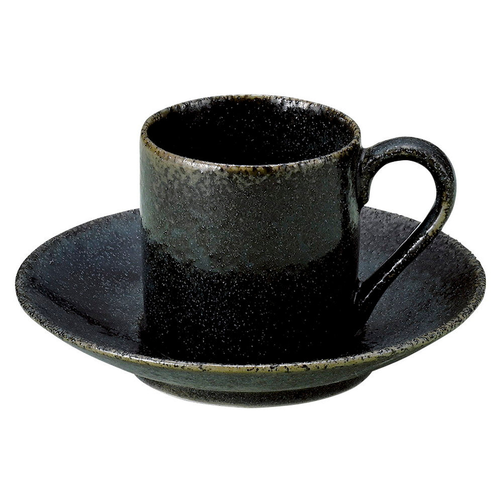 藍釉ロマンデミタス碗皿 [ 5.5 x 5.6cm･100cc 11.9 x 2.2cm 188g ] [ カップ＆ソーサー ]