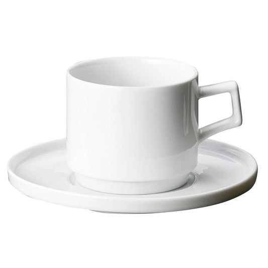 キャレスタックコーヒー碗皿 [ 7.6 x 6.4cm･195cc 14.5 x 1.7cm 324g ] [ カップ＆ソーサー ] | コーヒー カップ ティー 紅茶 喫茶 碗皿 人気 おすすめ 食器 洋食器 業務用 飲食店 カフェ うつわ 器 おしゃれ かわいい ギフト プレゼント 引き出物 誕生日 贈答品
