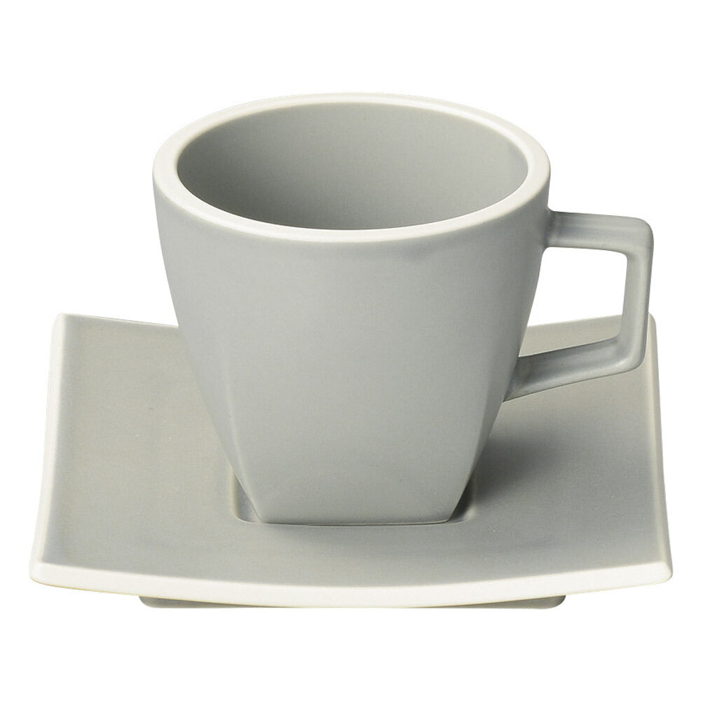 カルマ・マットグレー コーヒー碗皿 [ 8.2 x 7.4cm･210cc 13.5 x 2.2cm 碗皿:432g ] [ カップ＆ソーサー ] | コーヒー カップ ティー 紅茶 喫茶 碗皿 人気 おすすめ 食器 洋食器 業務用 飲食店 カフェ うつわ 器 おしゃれ かわいい ギフト プレゼント