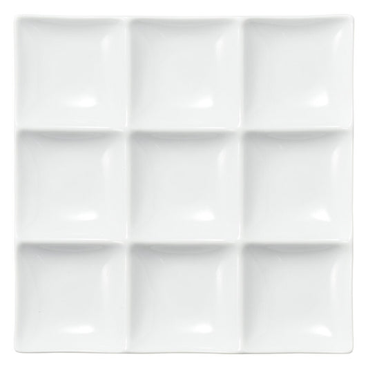 フィースト 9連彩トレー [ 23.8 x 2.7cm 714g ]| 中皿 サラダ パスタ 取り皿 プレート 人気 おすすめ 食器 洋食器 業務用 飲食店 カフェ うつわ 器 おしゃれ かわいい ギフト プレゼント 引き出物 誕生日 贈り物 贈答品