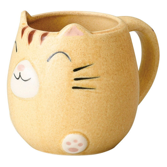 マット黄福猫マグ [ 11 x 8 x 8.8cm･310cc ] [ マグカップ ] | マグ マグカップ コーヒー 紅茶 ティー 人気 おすすめ 食器 洋食器 業務用 飲食店 カフェ うつわ 器 おしゃれ かわいい ギフト プレゼント 引き出物 誕生日 贈り物 贈答品