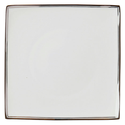 Fine Bone China(CN) stage platinum PL27cmスクエア [ 26.9 x 26.9 x 1.4cm 860g ] | 四角 スクエア スクエアー 角皿 パスタ 人気 おすすめ 食器 洋食器 業務用 飲食店 カフェ うつわ 器 おしゃれ かわいい ギフト プレゼント 引き出物 誕生日 贈り物 贈答品