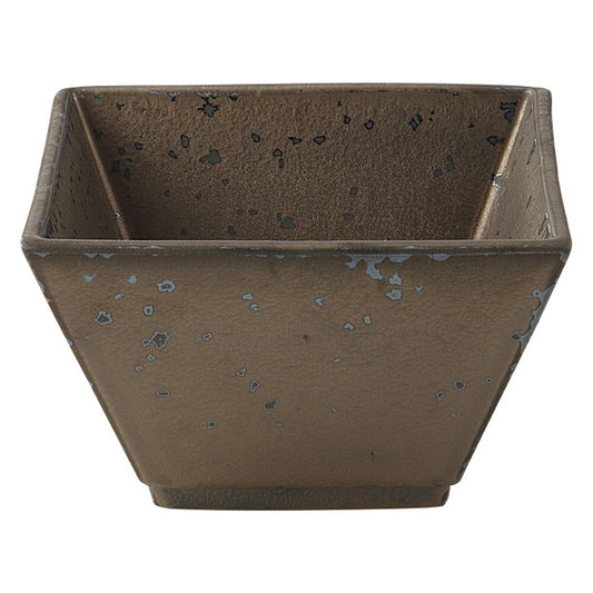 ブロンズスクエアボール大 [ 10.9 x 10.9 x 6.6cm 273g ] | 四角 スクエア スクエアー 角皿 パスタ 人気 おすすめ 食器 洋食器 業務用 飲食店 カフェ うつわ 器 おしゃれ かわいい ギフト プレゼント 引き出物 誕生日 贈り物 贈答品