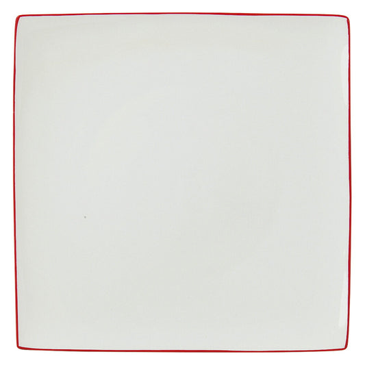 Fine Bone China(CN) stage RED RED27cmスクエア [ 26.9 x 26.9 x 1.4cm 860g ] | 四角 スクエア スクエアー 角皿 パスタ 人気 おすすめ 食器 洋食器 業務用 飲食店 カフェ うつわ 器 おしゃれ かわいい ギフト プレゼント 引き出物 誕生日 贈り物 贈答品