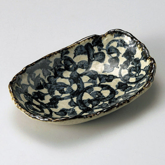 楕円皿 唐草煮物皿 [ 22 x 14.5 x 4.5cm ] | オーバルプレート 楕円皿 人気 おすすめ パスタ皿 フルーツ皿 食器 業務用 飲食店 カフェ うつわ 器 おしゃれ かわいい ギフト プレゼント 誕生日 贈り物 贈答品