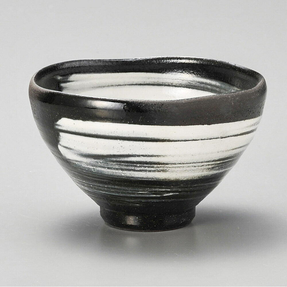 茶碗 黒陶飯碗 [ 11.5 x 7.2cm ]