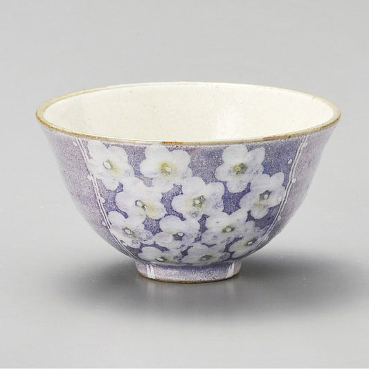茶碗 粉引花畑飯碗 紫 [ 12 x 6.5cm ] | ちゃわん お茶碗 飯碗 ご飯茶碗 白米 人気 おすすめ 食器 業務用 飲食店 カフェ うつわ 器 おしゃれ かわいい ギフト プレゼント 引き出物 誕生日 贈り物 贈答品