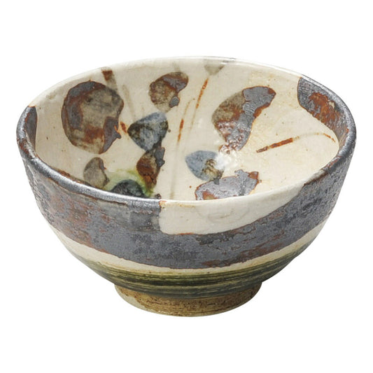 和陶オープン 鼡志野かぶ 丸茶碗 [ 11 x 6cm ]