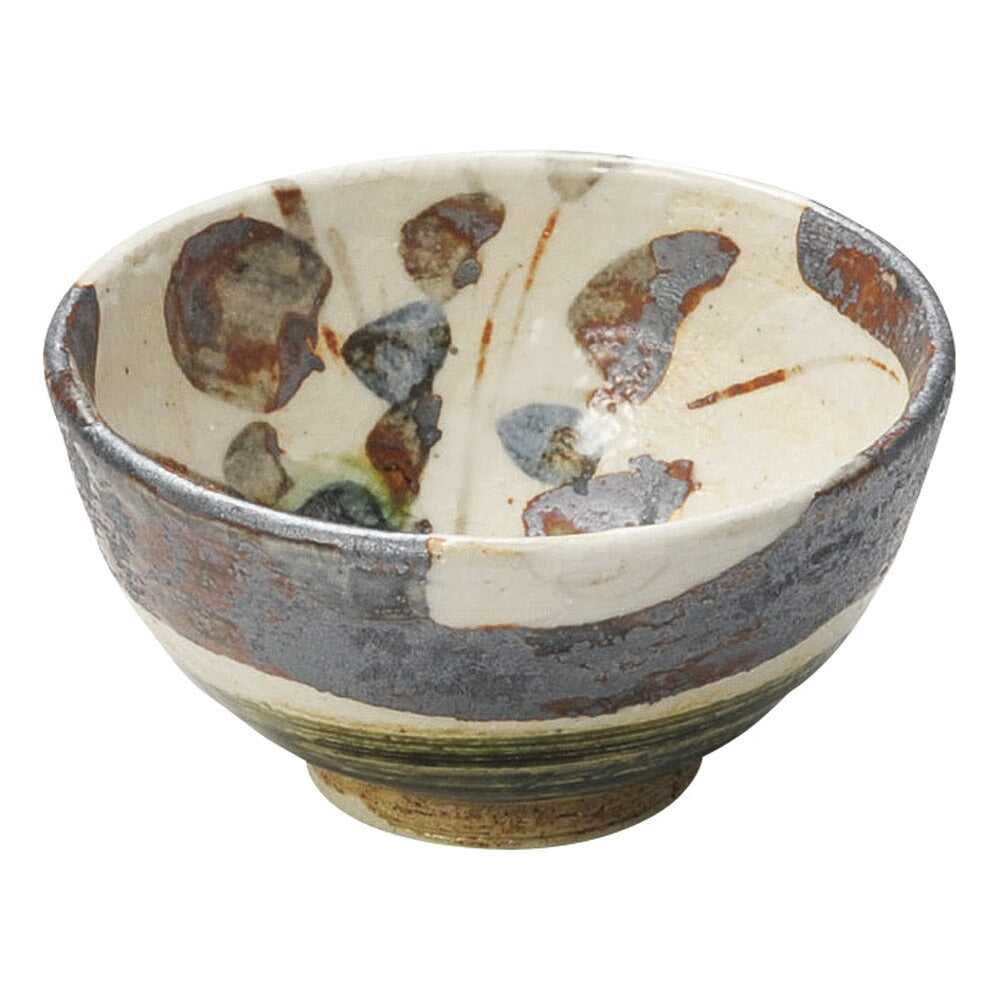 和陶オープン 鼡志野かぶ 丸茶碗 [ 11 x 6cm ]