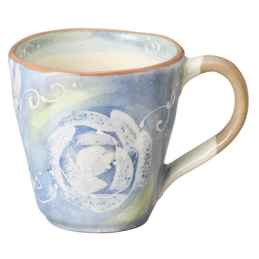 ホワイトローズマグ ブルー [ 8.8 x 8.8cm･280cc ] [ マグカップ ] | マグ マグカップ コーヒー 紅茶 ティー 人気 おすすめ 食器 洋食器 業務用 飲食店 カフェ うつわ 器 おしゃれ かわいい ギフト プレゼント 引き出物 誕生日 贈り物 贈答品