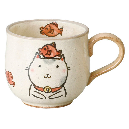 粉引ねこ子供マグカップ [ 7.3 x 6.9cm･220cc ] [ マグカップ ] | マグ マグカップ コーヒー 紅茶 ティー 人気 おすすめ 食器 洋食器 業務用 飲食店 カフェ うつわ 器 おしゃれ かわいい ギフト プレゼント 引き出物 誕生日 贈り物 贈答品