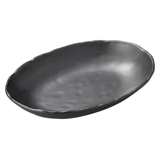 黒釉小判カレー皿 [ 26.5 x 18 x 4cm ] [ 楕円皿 ]