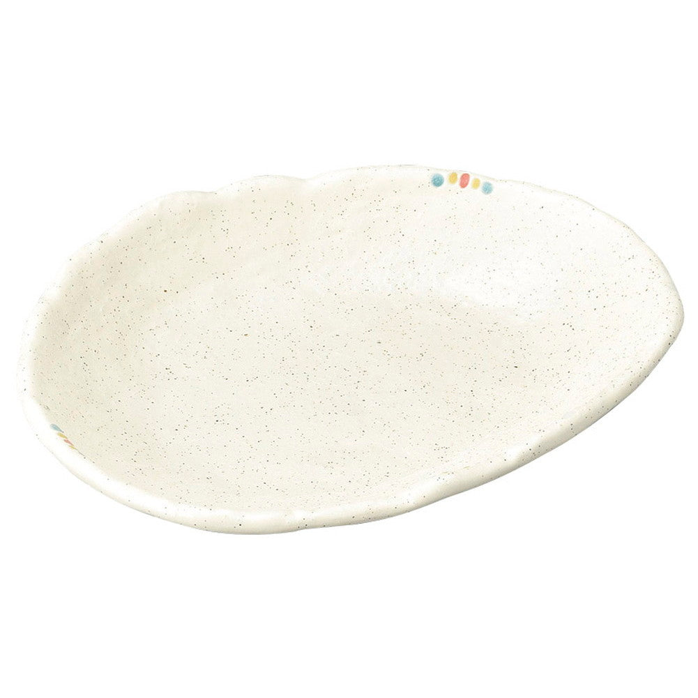 点遊び70変形皿 [ 20.3 x 16.5 x 3.5cm ] [ 楕円皿 ] | オーバルプレート 楕円皿 人気 おすすめ パスタ皿 フルーツ皿 食器 業務用 飲食店 カフェ うつわ 器 おしゃれ かわいい ギフト プレゼント 誕生日 贈り物 贈答品