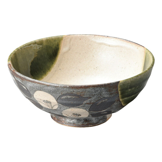 織部椿 飯碗 大 [ 13 x 5.8cm ] | ちゃわん お茶碗 飯碗 ご飯茶碗 白米 人気 おすすめ 食器 業務用 飲食店 カフェ うつわ 器 おしゃれ かわいい ギフト プレゼント 引き出物 誕生日 贈り物 贈答品
