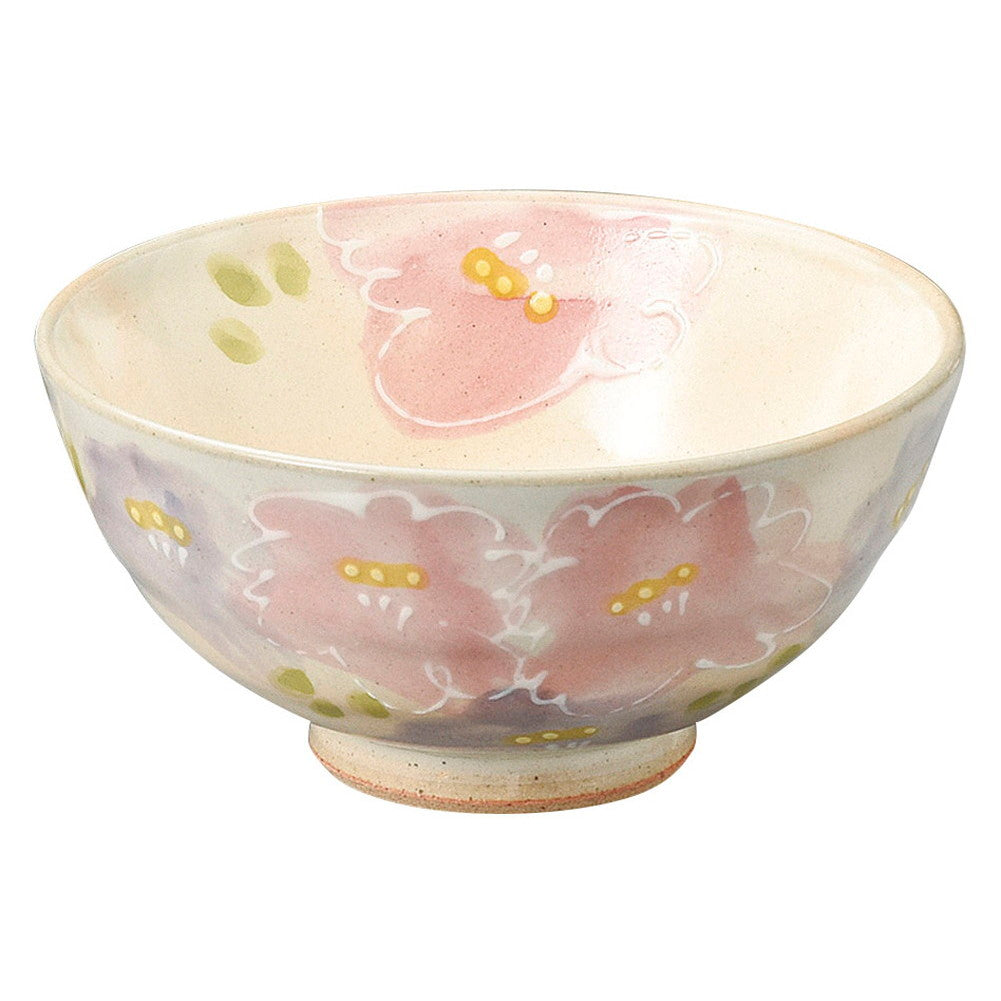 粉引花束飯碗 小 [ 11.5 x 5.6cm ] | ちゃわん お茶碗 飯碗 ご飯茶碗 白米 人気 おすすめ 食器 業務用 飲食店 カフェ うつわ 器 おしゃれ かわいい ギフト プレゼント 引き出物 誕生日 贈り物 贈答品