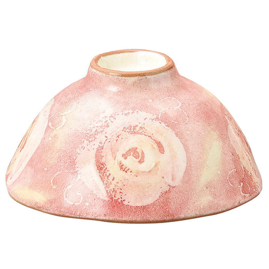 ホワイトローズ飯碗 ピンク [ 12 x 7cm ]