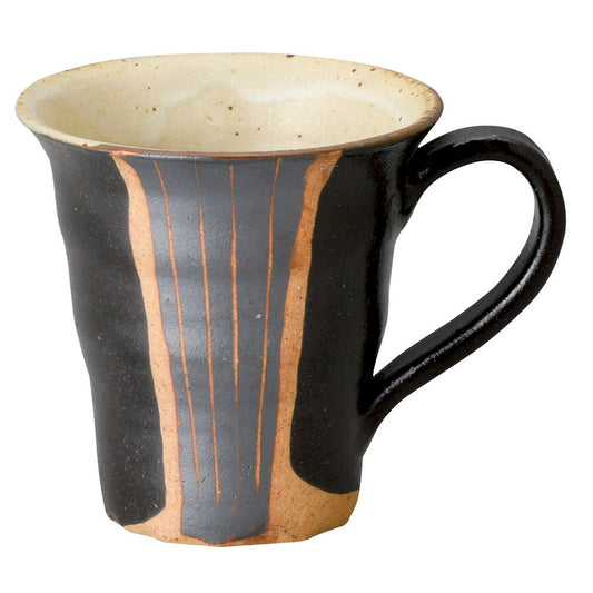 黒釉十草マグカップ [ 9 x 9.5cm･330cc ] [ マグカップ ] | マグ マグカップ コーヒー 紅茶 ティー 人気 おすすめ 食器 洋食器 業務用 飲食店 カフェ うつわ 器 おしゃれ かわいい ギフト プレゼント 引き出物 誕生日 贈り物 贈答品