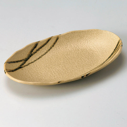 楕円皿 伊賀風織部筋10.0多用皿 [ 30 x 17.2 x 3.5cm ]