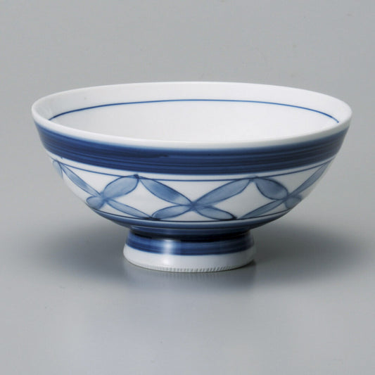 茶碗 呉須巻七宝毛料 [ 13.5 x 6.5cm ]