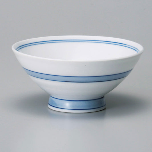 茶碗 ブルーライン毛料 [ 13.6 x 6.2cm ] | ちゃわん お茶碗 飯碗 ご飯茶碗 白米 人気 おすすめ 食器 業務用 飲食店 カフェ うつわ 器 おしゃれ かわいい ギフト プレゼント 引き出物 誕生日 贈り物 贈答品