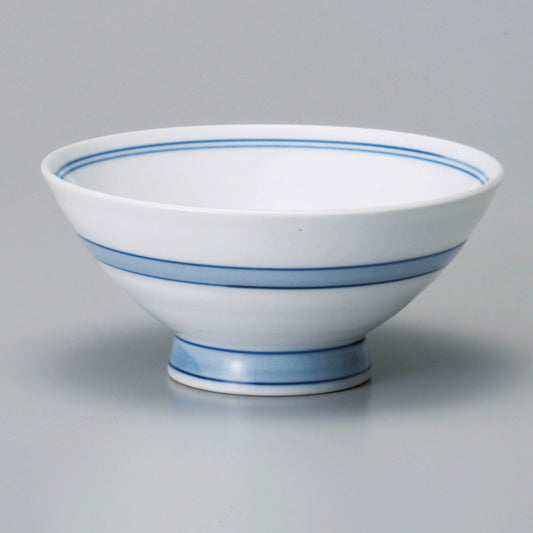 茶碗 ブルーライン中平 [ 11.8 x 5.2cm ] | ちゃわん お茶碗 飯碗 ご飯茶碗 白米 人気 おすすめ 食器 業務用 飲食店 カフェ うつわ 器 おしゃれ かわいい ギフト プレゼント 引き出物 誕生日 贈り物 贈答品