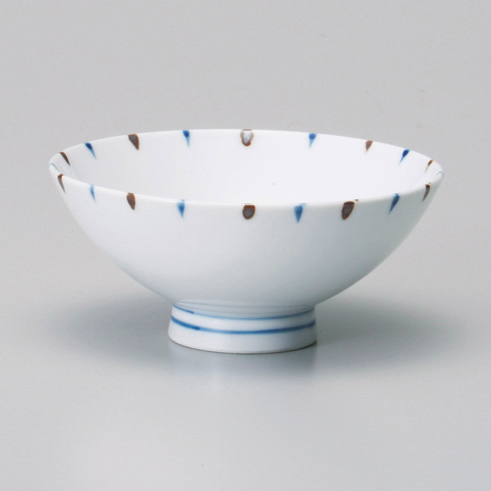 茶碗 渕二色十草中平 [ 11.7 x 5cm ]