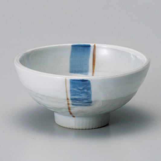茶碗 石垣乳白中筋丸毛料 [ 14.8 x 6.8cm ] | ちゃわん お茶碗 飯碗 ご飯茶碗 白米 人気 おすすめ 食器 業務用 飲食店 カフェ うつわ 器 おしゃれ かわいい ギフト プレゼント 引き出物 誕生日 贈り物 贈答品