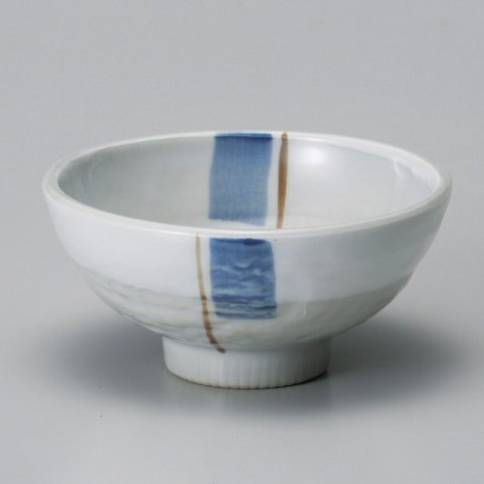 茶碗 石垣乳白中筋中丸 [ 12 x 6cm ]