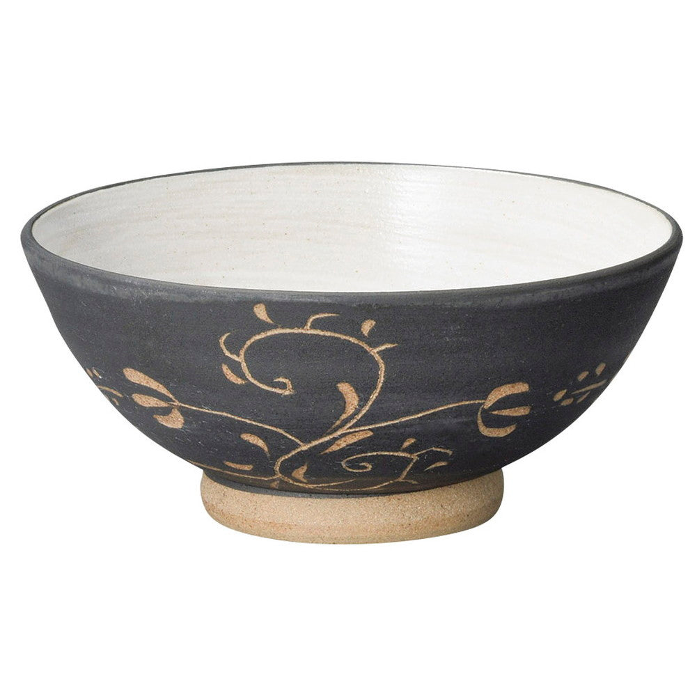 唐草彫(黒)大平 [ 12.8 x 5.8cm 160g ]