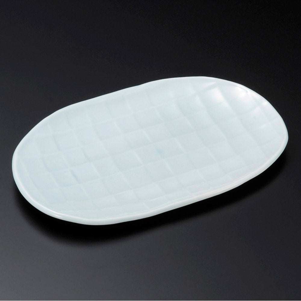 楕円皿 青磁小判焼物皿 [ 21.3 x 13.5 x 1.6cm ] | オーバルプレート 楕円皿 人気 おすすめ パスタ皿 フルーツ皿 食器 業務用 飲食店 カフェ うつわ 器 おしゃれ かわいい ギフト プレゼント 誕生日 贈り物 贈答品