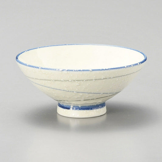 茶碗 かすみ二色渦中平 [ 11.4 x 5.1cm ]