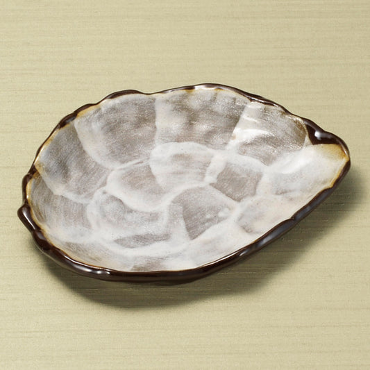 楕円皿 備前風志野20cm雲形皿 [ 19.5 x 15.6 x 2.4cm ]