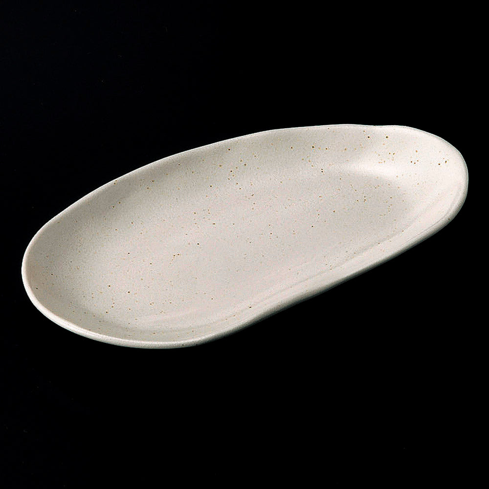 楕円皿 白雲形焼物皿 [ 23 x 12.2 x 2.5cm ]