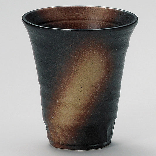 フリーカップ 備前風ゴブレット（大） [ 9.8 x 11cm 350 ] | グラス ガラス ワイン お酒 酒器 人気 おすすめ 食器 洋食器 業務用 飲食店 カフェ うつわ 器 おしゃれ かわいい ギフト プレゼント 引き出物 誕生日 贈り物 贈答品 イベント 自宅用 家用