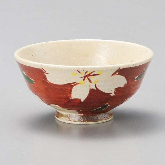 茶碗 赤絵桜飯碗 [ 12.4 x 6cm ] | ちゃわん お茶碗 飯碗 ご飯茶碗 白米 人気 おすすめ 食器 業務用 飲食店 カフェ うつわ 器 おしゃれ かわいい ギフト プレゼント 引き出物 誕生日 贈り物 贈答品