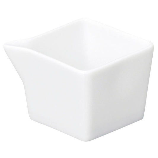 片口角ドレッシング白 [ 8 x 5.5 x 4.3cm･65cc 85g ] [ 片口ドレッシング ]